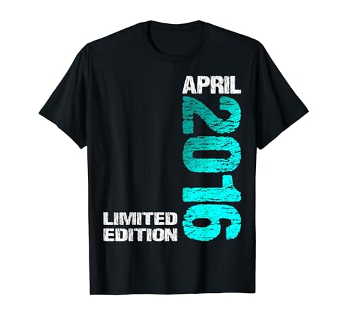 Limited Edition April 2016 Junge Mädchen 8. Geburtstag T-Shirt von Lustige Geschenke zum 8. Geburtstag 2016