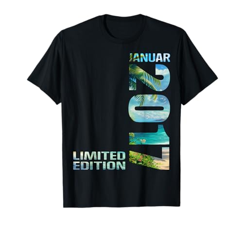 Januar 2017 Junge Mädchen 8. Geburtstag Limited Edition T-Shirt von Lustige Geschenke zum 8. Geburtstag 2017