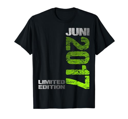Juni 2017 Junge Mädchen 8. Geburtstag Limited Edition T-Shirt von Lustige Geschenke zum 8. Geburtstag 2017