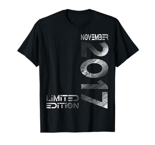 November 2017 Junge Mädchen 8. Geburtstag Limited Edition T-Shirt von Lustige Geschenke zum 8. Geburtstag 2017