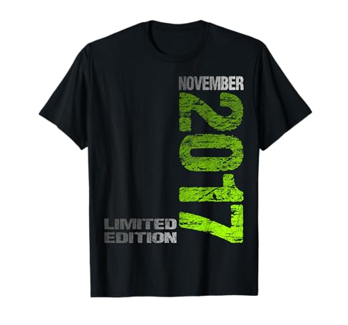 November 2017 Junge Mädchen 8. Geburtstag Limited Edition T-Shirt von Lustige Geschenke zum 8. Geburtstag 2017