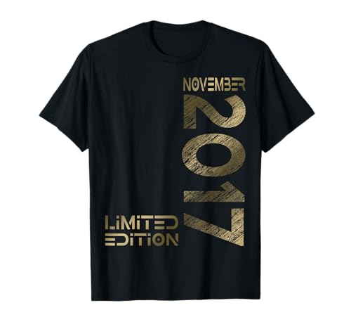 November 2017 Junge Mädchen 8. Geburtstag Limited Edition T-Shirt von Lustige Geschenke zum 8. Geburtstag 2017