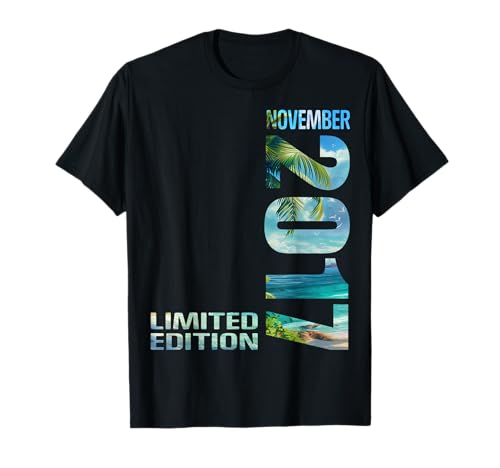 November 2017 Junge Mädchen 8. Geburtstag Limited Edition T-Shirt von Lustige Geschenke zum 8. Geburtstag 2017