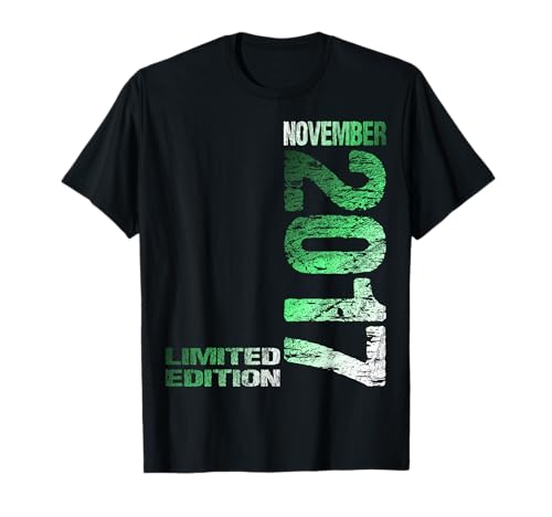 November 2017 Junge Mädchen 8. Geburtstag Limited Edition T-Shirt von Lustige Geschenke zum 8. Geburtstag 2017