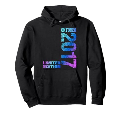 Oktober 2017 Junge Mädchen 8. Geburtstag Limited Edition Pullover Hoodie von Lustige Geschenke zum 8. Geburtstag 2017