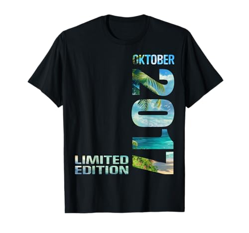 Oktober 2017 Junge Mädchen 8. Geburtstag Limited Edition T-Shirt von Lustige Geschenke zum 8. Geburtstag 2017
