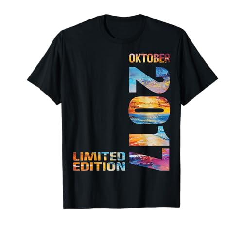 Oktober 2017 Junge Mädchen 8. Geburtstag Limited Edition T-Shirt von Lustige Geschenke zum 8. Geburtstag 2017