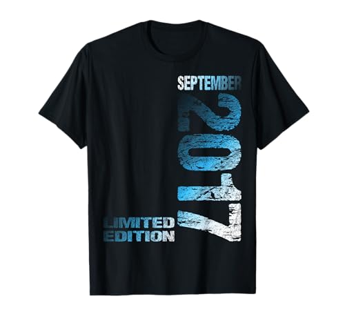 September 2017 Junge Mädchen 8. Geburtstag Limited Edition T-Shirt von Lustige Geschenke zum 8. Geburtstag 2017