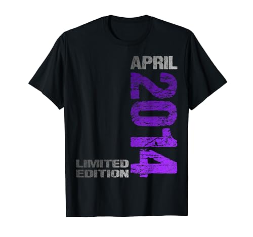 April 2014 Junge Mädchen 10. Geburtstag Limited Edition 10 T-Shirt von Lustige Geschenke zum 10. Geburtstag 2014