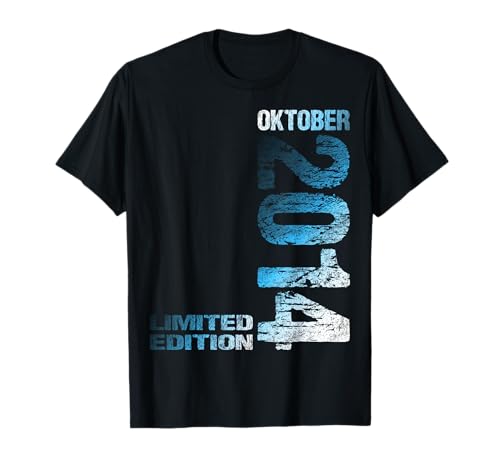 Oktober 2014 Junge Mädchen 11. Geburtstag Limited Edition T-Shirt von Lustige Geschenke zum 11. Geburtstag 2014