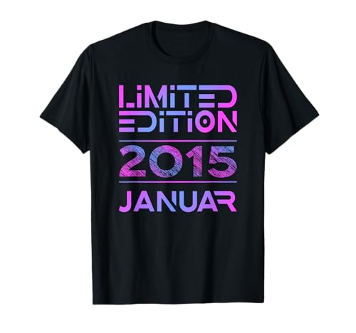 Januar 2015 Junge Mädchen 10. Geburtstag Limited Edition T-Shirt von Lustige Geschenke zum 10. Geburtstag 2015