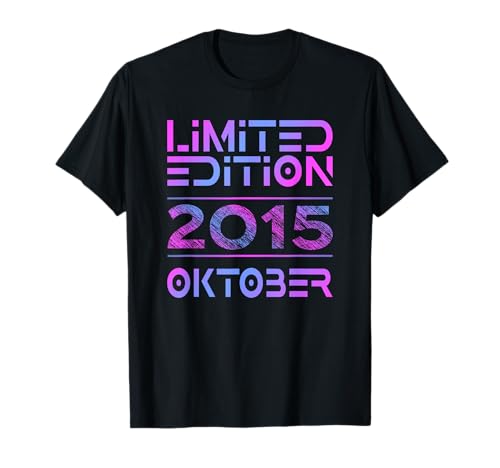 Oktober 2015 Junge Mädchen 10. Geburtstag Limited Edition T-Shirt von Lustige Geschenke zum 10. Geburtstag 2015