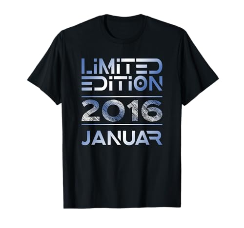 Januar 2016 Junge Mädchen 9. Geburtstag Limited Edition T-Shirt von Lustige Geschenke zum 9. Geburtstag 2016