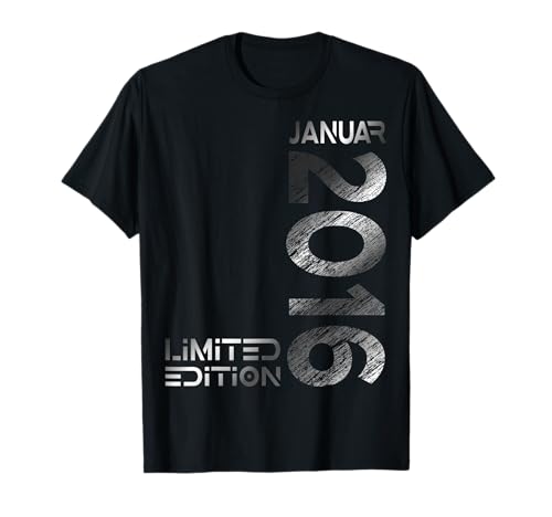 Januar 2016 Junge Mädchen 9. Geburtstag Limited Edition T-Shirt von Lustige Geschenke zum 9. Geburtstag 2016
