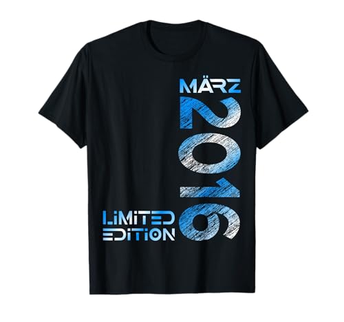 Limited Edition März 2016 Junge Mädchen 9. Geburtstag T-Shirt von Lustige Geschenke zum 9. Geburtstag 2016