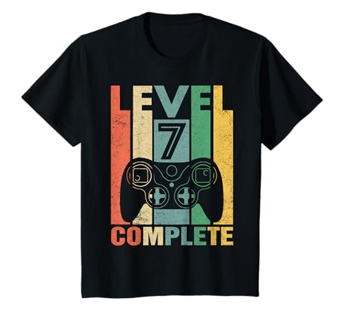 7. Geburtstag Junge Mädchen Level 7 Jahre 7-jährig Geschenk T-Shirt 7. Geburtstag Junge Mädchen Level 7 Jahre 7-jährig Geschenk T-Shirt von Lustige Geschenkidee Geburtstagsgeschenk 7 Jahre