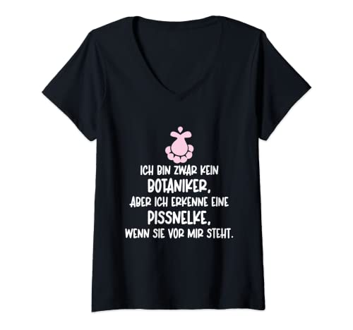 Damen Ich Bin Kein Botaniker Freche Sprüche Pissnelke Sarkasmus T-Shirt mit V-Ausschnitt Damen Ich Bin Kein Botaniker Freche Sprüche Pissnelke Sarkasmus T-Shirt mit V-Ausschnitt von Lustige Geschenkidee Scherze Ironie Witzbolde