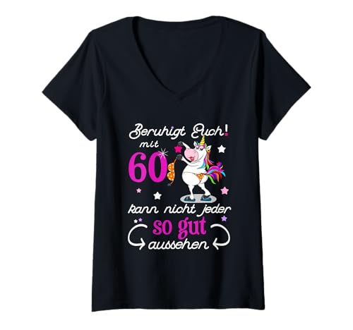 Damen 60. Geburtstag Jahrgang 1965 60 Jahre Geschenk Frau T-Shirt mit V-Ausschnitt Damen 60. Geburtstag Jahrgang 1965 60 Jahre Geschenk Frau T-Shirt mit V-Ausschnitt von Lustige Geschenkidee für Frauen zum 60. Geburtstag