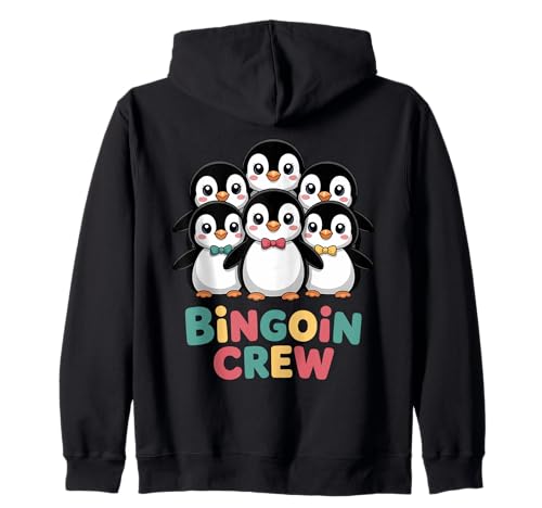 Lustiger Bingo Pinguin Spruch Damen Bingoin Crew Senioren Kapuzenjacke von Lustige Geschenkideen für Bingo Spieler
