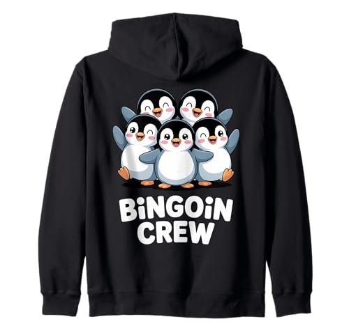 Lustiger Bingo Pinguin Spruch Damen Bingoin Crew Senioren Kapuzenjacke von Lustige Geschenkideen für Bingo Spieler