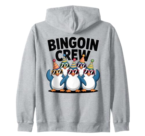 Lustiger Bingo Pinguin Spruch Damen Bingoin Crew Senioren Kapuzenjacke von Lustige Geschenkideen für Bingo Spieler