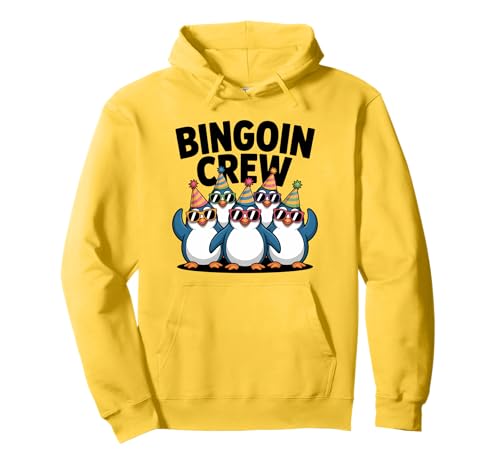 Lustiger Bingo Pinguin Spruch Damen Bingoin Crew Senioren Pullover Hoodie von Lustige Geschenkideen für Bingo Spieler