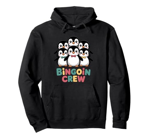 Lustiger Bingo Pinguin Spruch Damen Bingoin Crew Senioren Pullover Hoodie von Lustige Geschenkideen für Bingo Spieler