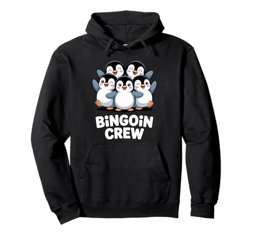 Lustiger Bingo Pinguin Spruch Damen Bingoin Crew Senioren Pullover Hoodie von Lustige Geschenkideen für Bingo Spieler