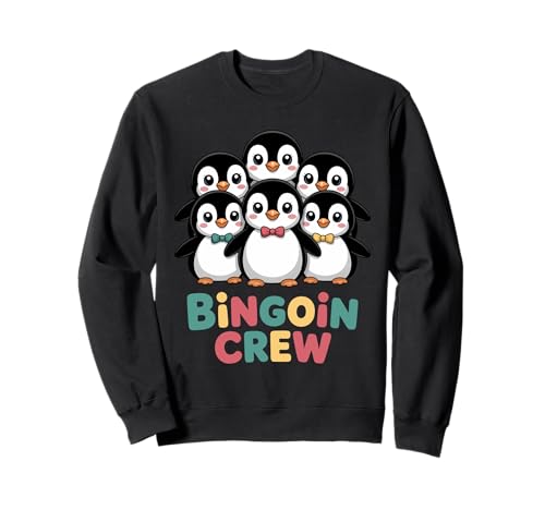 Lustiger Bingo Pinguin Spruch Damen Bingoin Crew Senioren Sweatshirt von Lustige Geschenkideen für Bingo Spieler