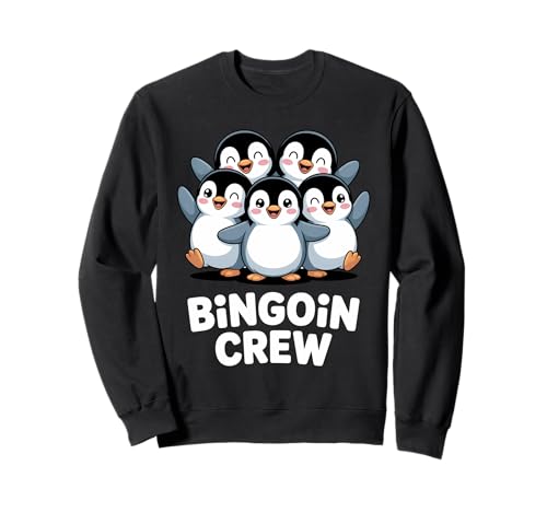 Lustiger Bingo Pinguin Spruch Damen Bingoin Crew Senioren Sweatshirt von Lustige Geschenkideen für Bingo Spieler