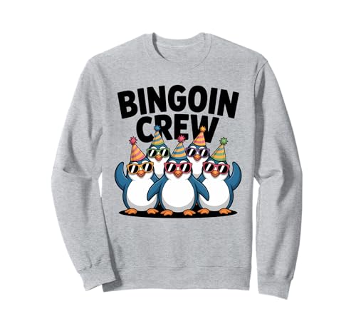 Lustiger Bingo Pinguin Spruch Damen Bingoin Crew Senioren Sweatshirt von Lustige Geschenkideen für Bingo Spieler