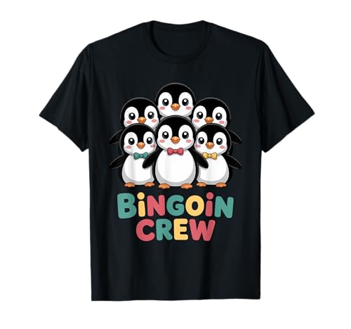 Lustiger Bingo Pinguin Spruch Damen Bingoin Crew Senioren T-Shirt von Lustige Geschenkideen für Bingo Spieler