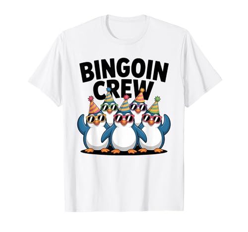 Lustiger Bingo Pinguin Spruch Damen Bingoin Crew Senioren T-Shirt von Lustige Geschenkideen für Bingo Spieler