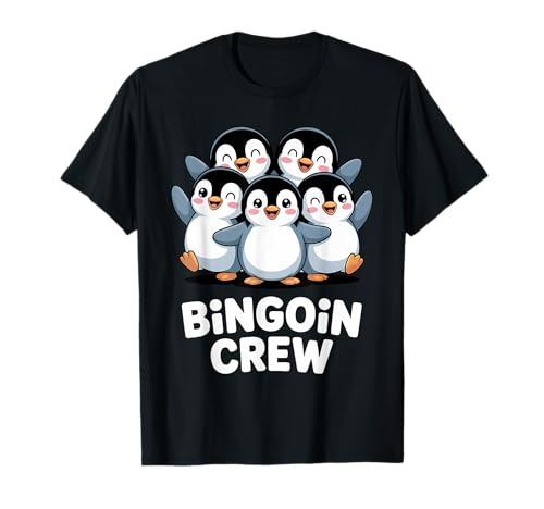 Lustiger Bingo Pinguin Spruch Damen Bingoin Crew Senioren T-Shirt von Lustige Geschenkideen für Bingo Spieler