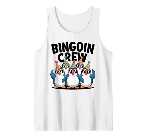 Lustiger Bingo Pinguin Spruch Damen Bingoin Crew Senioren Tank Top von Lustige Geschenkideen für Bingo Spieler