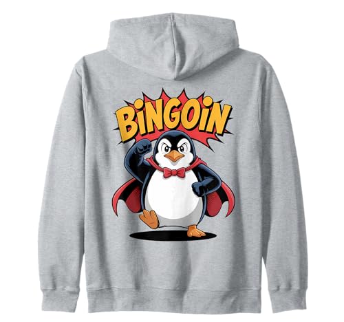 Lustiger Bingo Pinguin Spruch Damen Bingoin Senioren Kapuzenjacke von Lustige Geschenkideen für Bingo Spieler