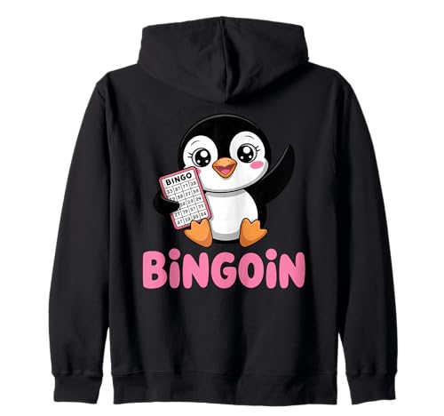 Lustiger Bingo Pinguin Spruch Damen Bingoin Senioren Kapuzenjacke von Lustige Geschenkideen für Bingo Spieler