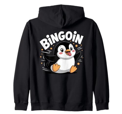 Lustiger Bingo Pinguin Spruch Damen Bingoin Senioren Kapuzenjacke von Lustige Geschenkideen für Bingo Spieler