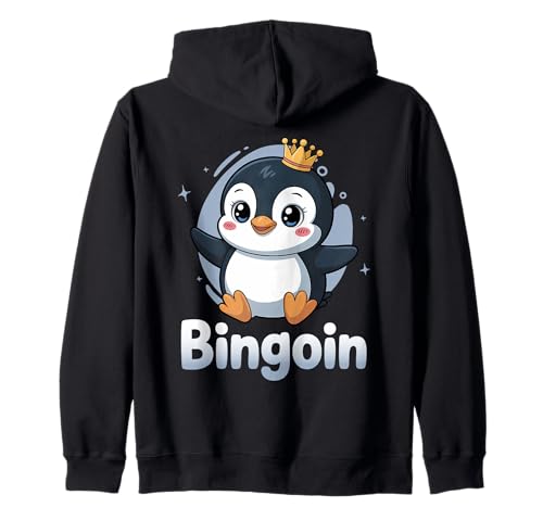 Lustiger Bingo Pinguin Spruch Damen Bingoin Senioren Kapuzenjacke von Lustige Geschenkideen für Bingo Spieler