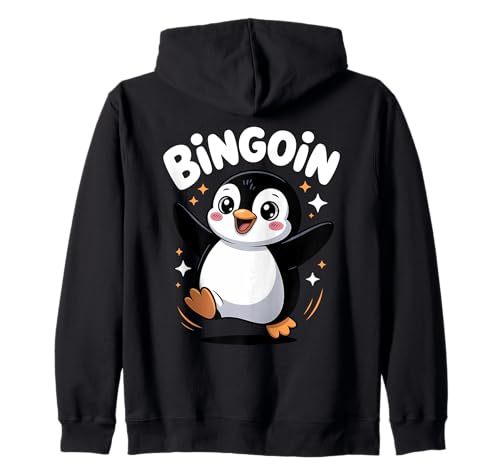 Lustiger Bingo Pinguin Spruch Damen Bingoin Senioren Kapuzenjacke von Lustige Geschenkideen für Bingo Spieler