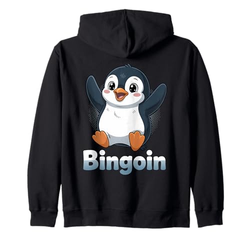 Lustiger Bingo Pinguin Spruch Damen Bingoin Senioren Kapuzenjacke von Lustige Geschenkideen für Bingo Spieler