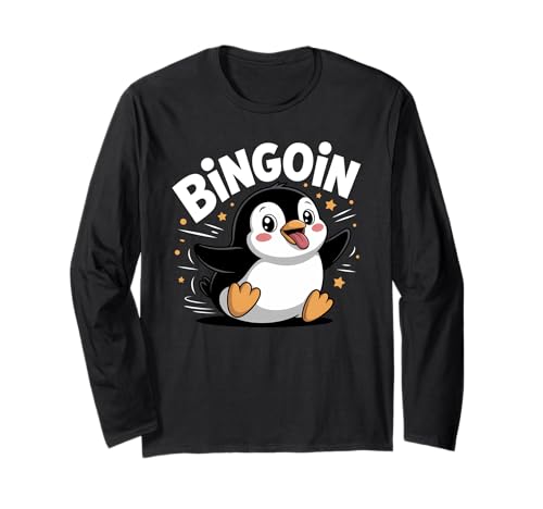 Lustiger Bingo Pinguin Spruch Damen Bingoin Senioren Langarmshirt von Lustige Geschenkideen für Bingo Spieler