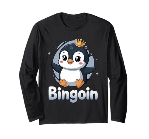 Lustiger Bingo Pinguin Spruch Damen Bingoin Senioren Langarmshirt von Lustige Geschenkideen für Bingo Spieler