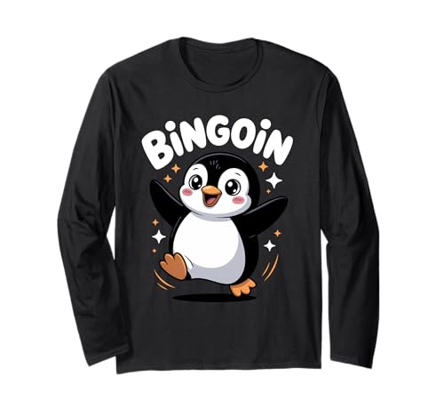 Lustiger Bingo Pinguin Spruch Damen Bingoin Senioren Langarmshirt von Lustige Geschenkideen für Bingo Spieler