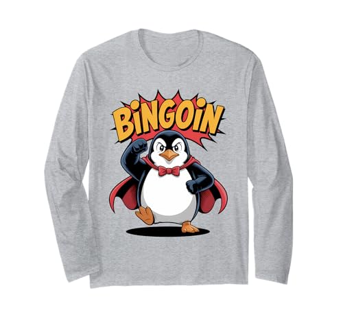 Lustiger Bingo Pinguin Spruch Damen Bingoin Senioren Langarmshirt von Lustige Geschenkideen für Bingo Spieler