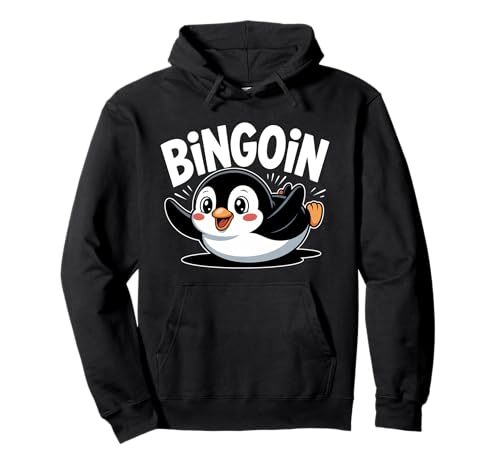 Lustiger Bingo Pinguin Spruch Damen Bingoin Senioren Pullover Hoodie von Lustige Geschenkideen für Bingo Spieler