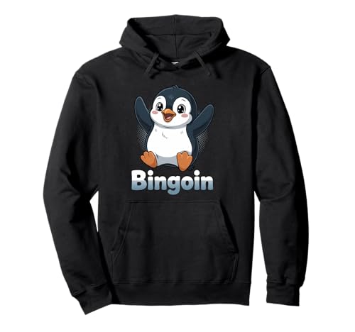 Lustiger Bingo Pinguin Spruch Damen Bingoin Senioren Pullover Hoodie von Lustige Geschenkideen für Bingo Spieler