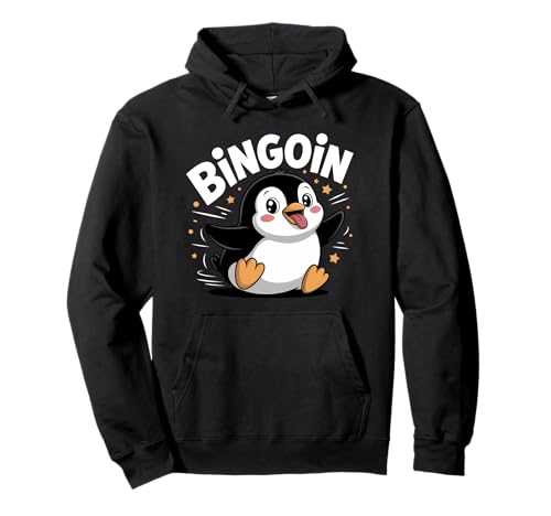 Lustiger Bingo Pinguin Spruch Damen Bingoin Senioren Pullover Hoodie von Lustige Geschenkideen für Bingo Spieler