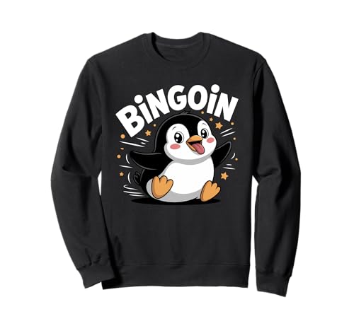 Lustiger Bingo Pinguin Spruch Damen Bingoin Senioren Sweatshirt von Lustige Geschenkideen für Bingo Spieler