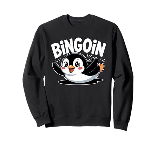 Lustiger Bingo Pinguin Spruch Damen Bingoin Senioren Sweatshirt von Lustige Geschenkideen für Bingo Spieler